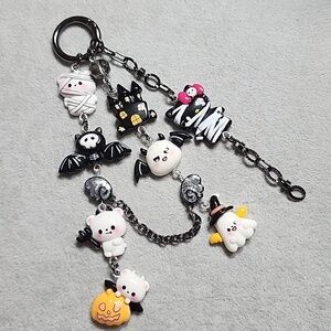 ®️Custom-made®️Cute Halloween Kids Keychain Charm Set